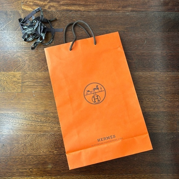 Herms Shopping Bag With Ribbon 11 X 1675 X 4